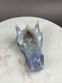 Druzy Agate 4.75" Dragon Skull #D2