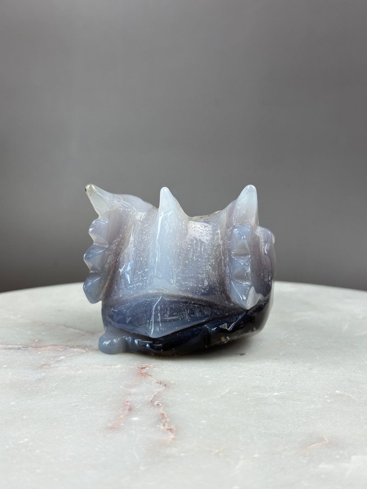 Druzy Agate 4.75" Dragon Skull #D2