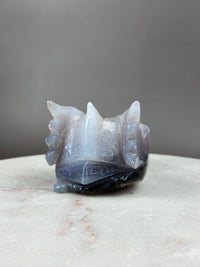 Druzy Agate 4.75" Dragon Skull #D2