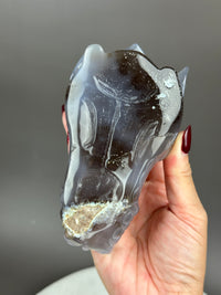 Druzy Agate 4.75" Dragon Skull #D2