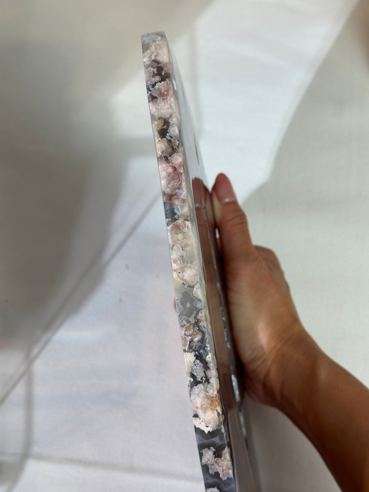 Slab #FAS8 Blue Banded Flower Agate Slab