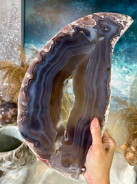Slab #FAS8 Blue Banded Flower Agate Slab