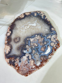 Slab #FAS9 Quartzy Blue Flower Agate Slab