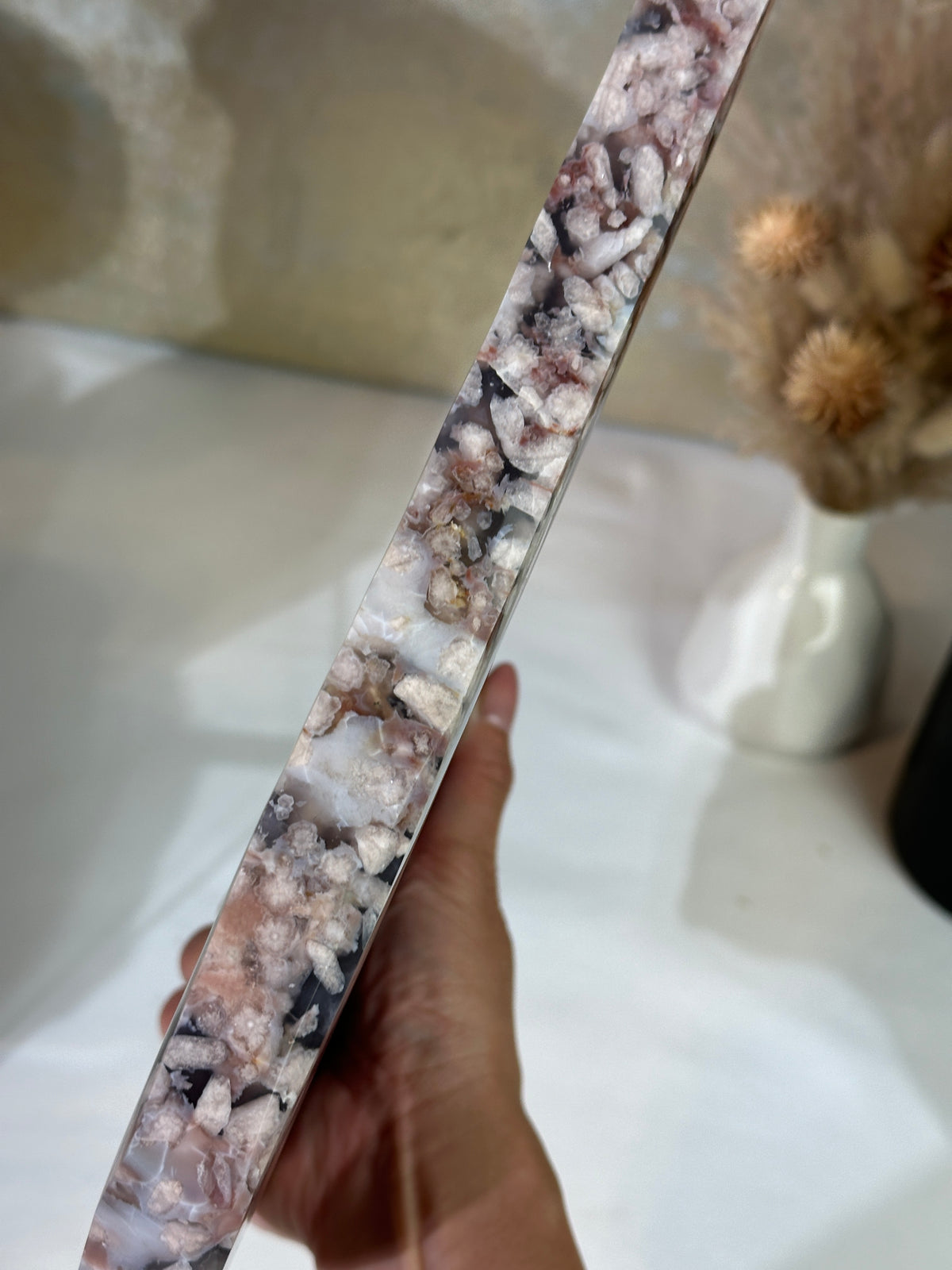 Slab #FAS7 Blue Banded Flower Agate Slab