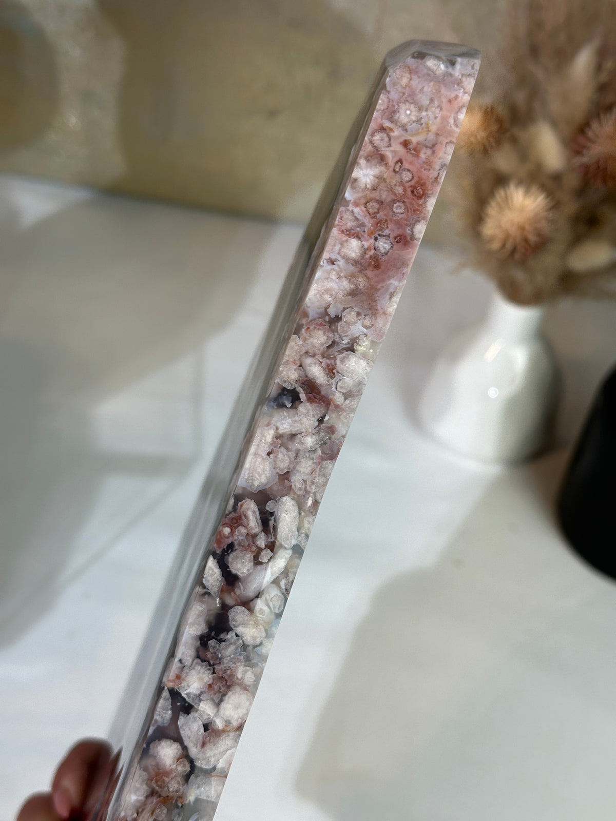 Slab #FAS7 Blue Banded Flower Agate Slab