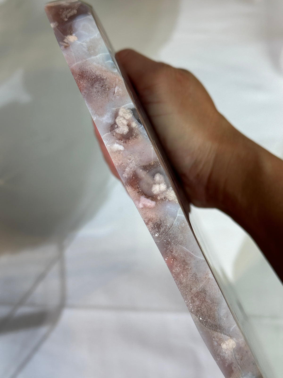 Slab #FAS7 Blue Banded Flower Agate Slab