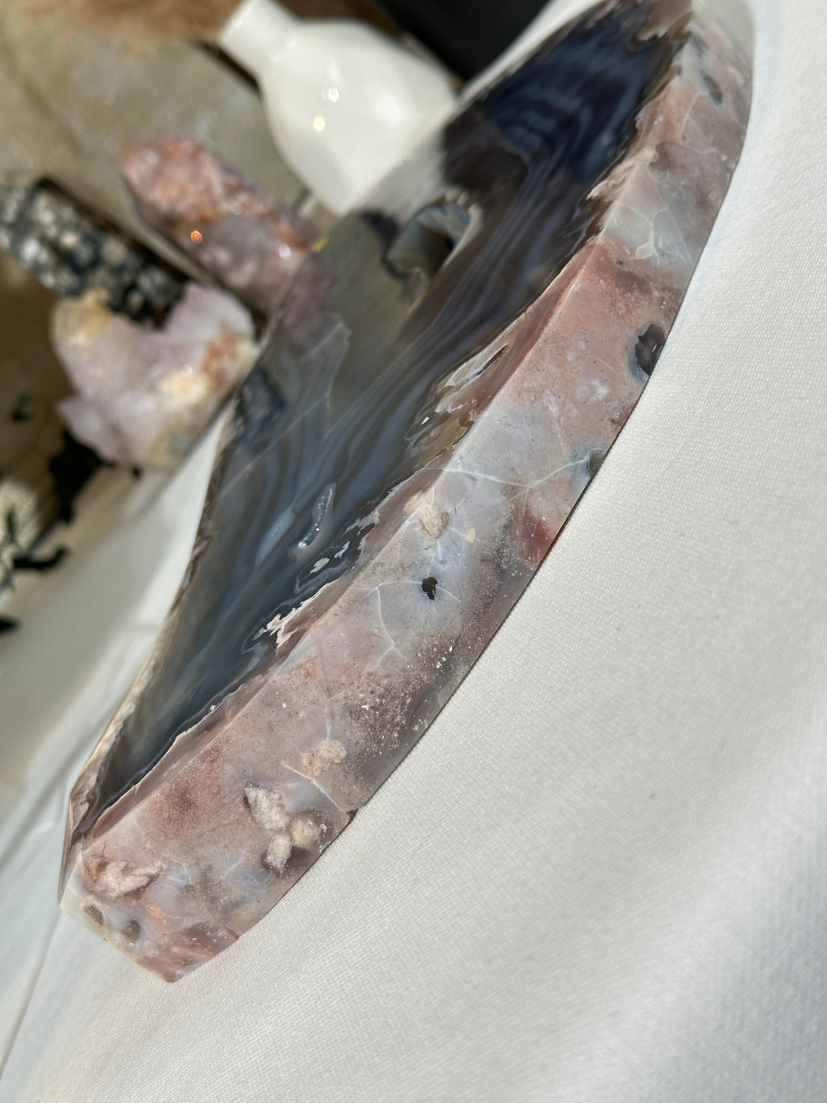 Slab #FAS2 Blue Banded Flower Agate Slab