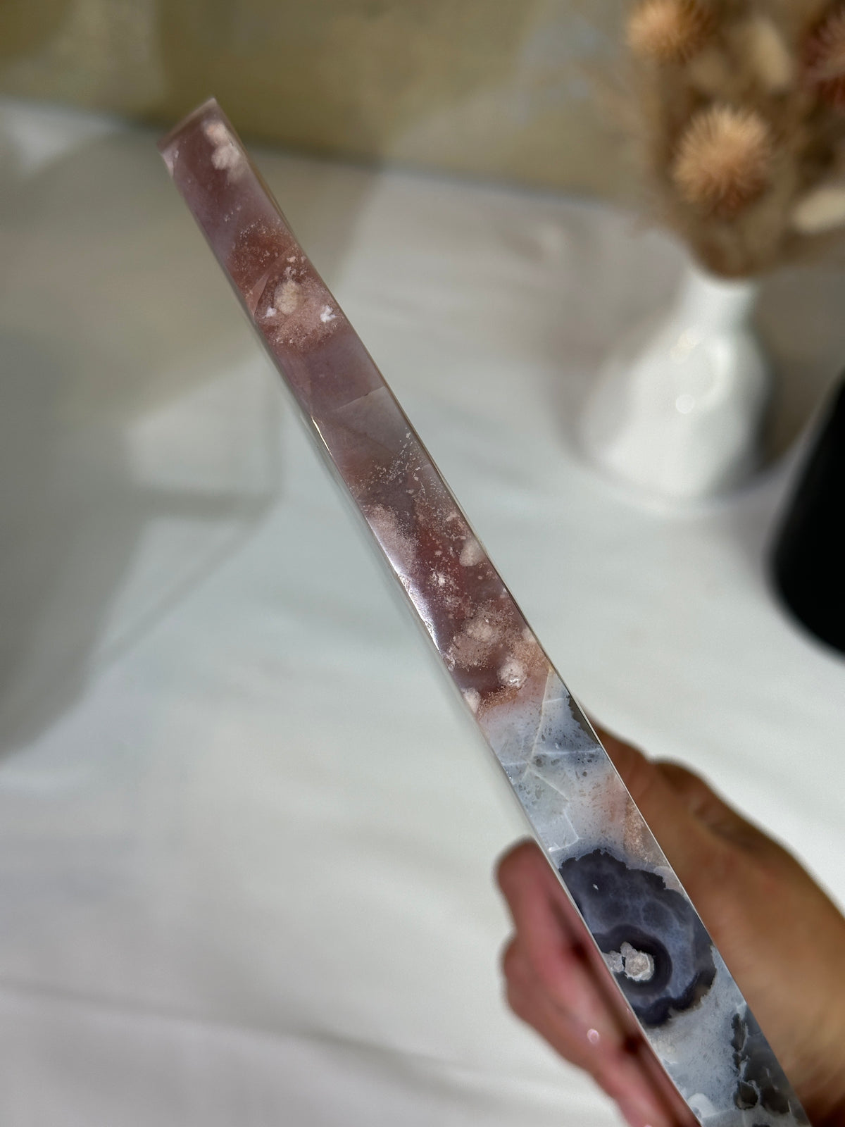 Slab #FAS3 Blue Banded Flower Agate Slab