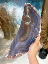 Slab #FAS3 Blue Banded Flower Agate Slab