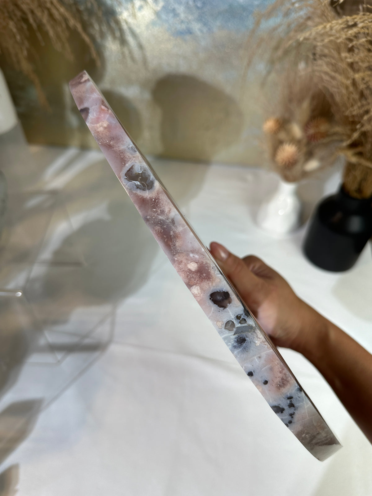 Slab #FAS5 Blue Banded Flower Agate Slab