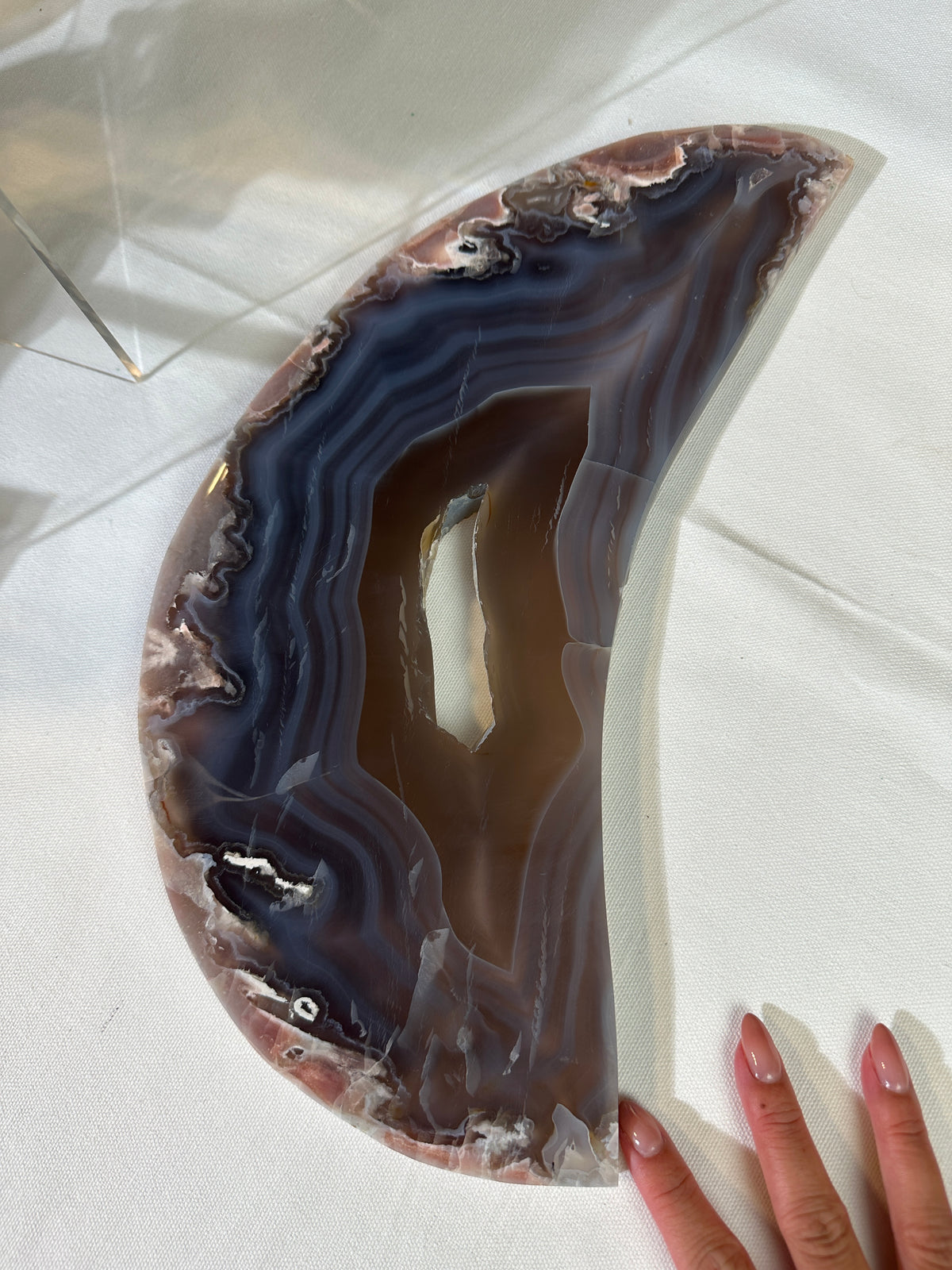 Slab #FAS5 Blue Banded Flower Agate Slab