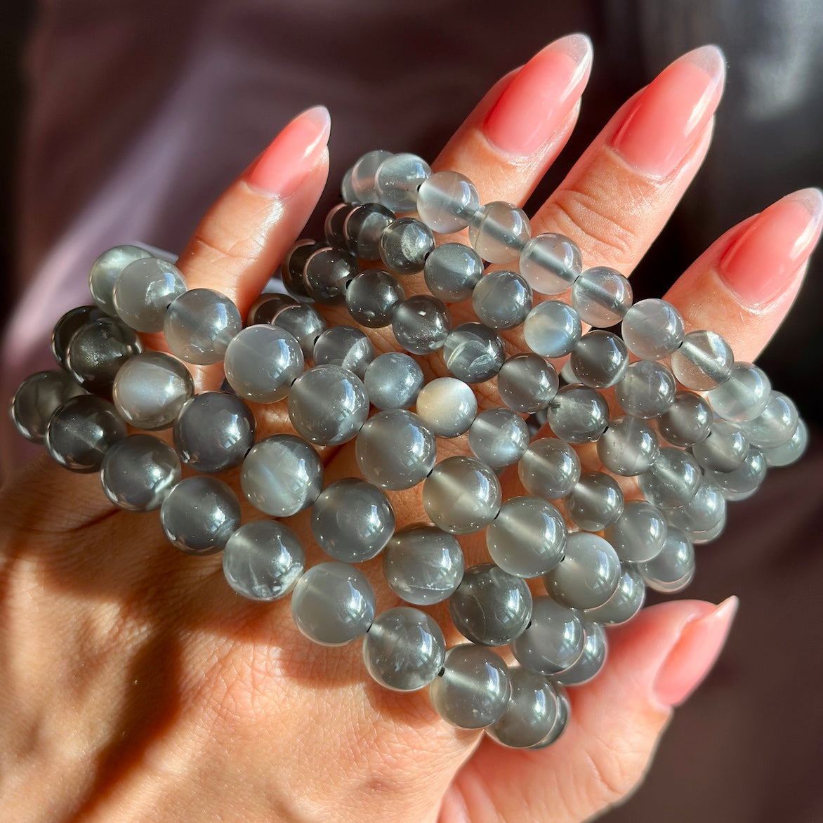 Gray Moonstone Bracelet