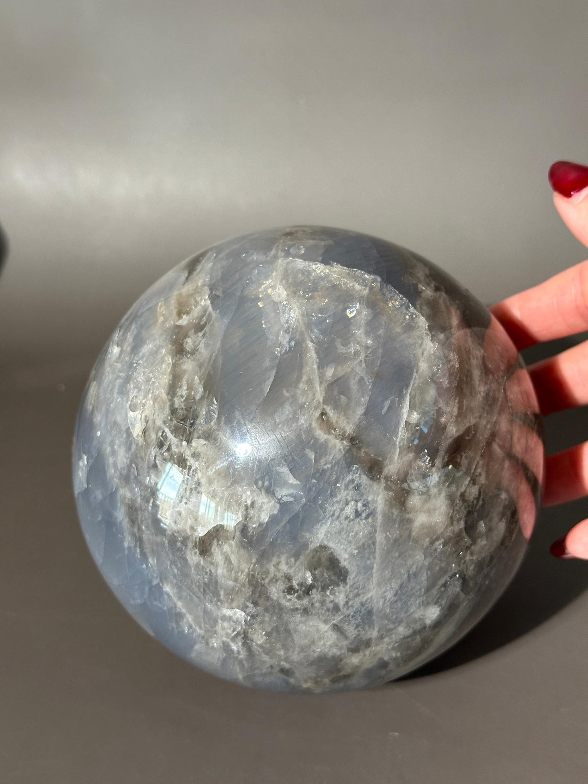 Large Blue Rose Quartz 4.75" Sphere - InterstellarHawaii