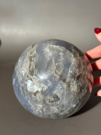 Large Blue Rose Quartz 4.75" Sphere - InterstellarHawaii