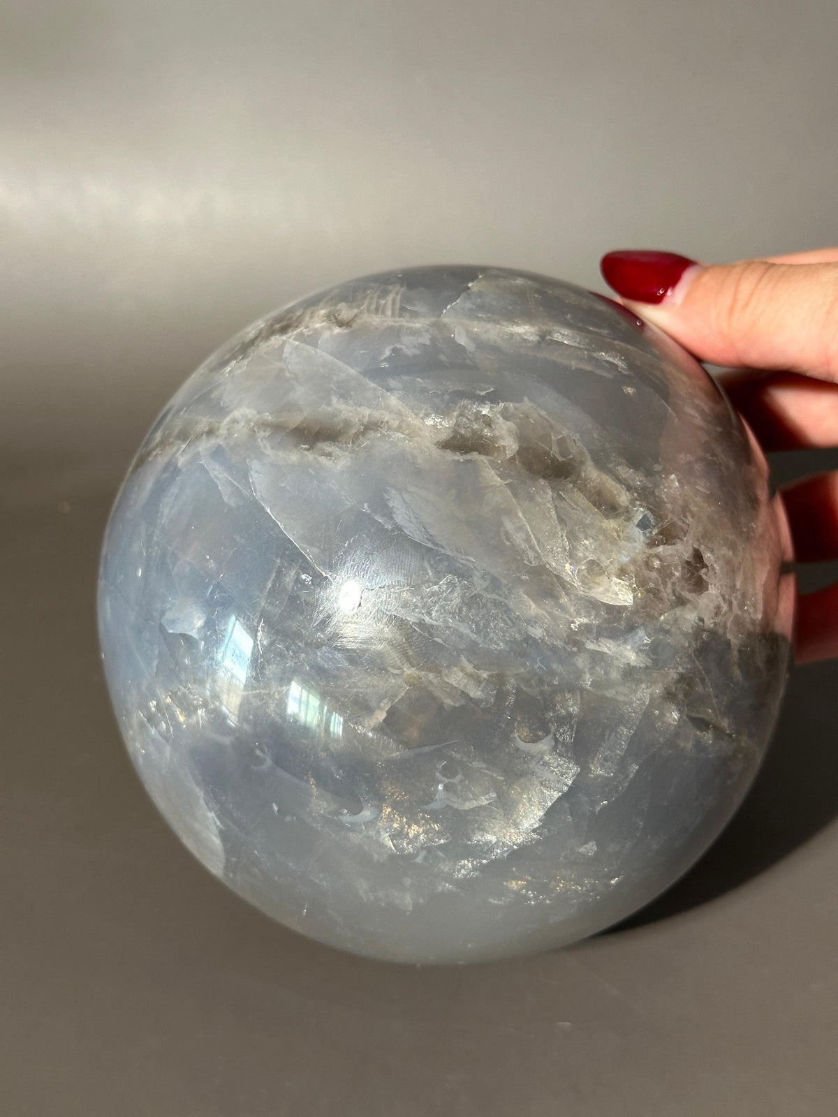 Large Blue Rose Quartz 4.75" Sphere - InterstellarHawaii