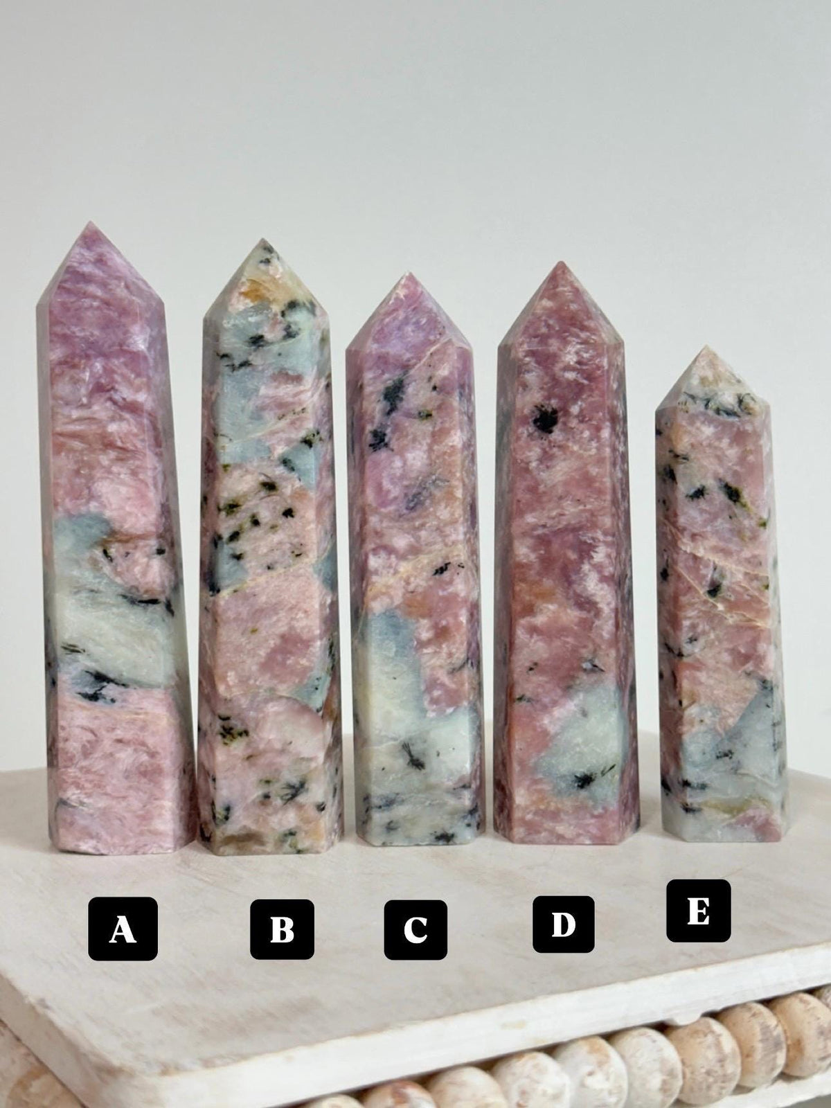 Pink Charoite with Blue Calcite tower for Crystal Collector Rare Find - CHOOSE YOUR PIECE