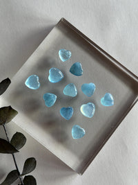 Aquamarine Mini Carvings: Hearts, Stars, Seashells