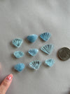 Aquamarine Mini Carvings: Hearts, Stars, Seashells