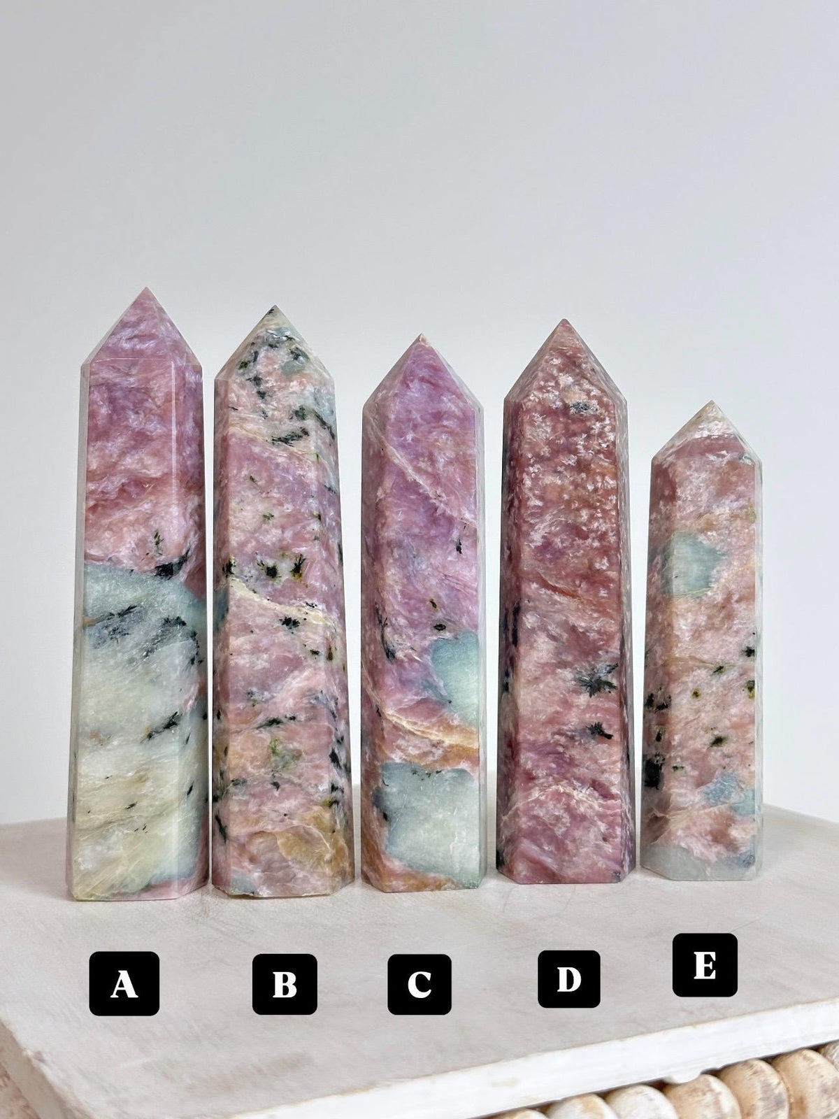 Pink Charoite with Blue Calcite tower for Crystal Collector Rare Find - CHOOSE YOUR PIECE