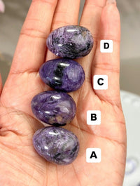 Cute Charoite Egg Palmstone High Quality Purple Charoite Pocket Stone from Russia Crystal Egg for Gifting and Meditation