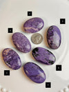 High Quality Charoite Palmstone, Purple Charoite Palm, Medium Pocket Stone 2" - CHOOSE YOUR PIECE