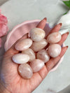 Morganite Tumble Stone: peachy pink pebble, Pakistan Heart Chakra Crystal, Pocket Stone