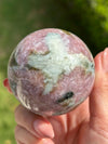 Rare Find Pink Charoite Sphere with Blue Calcite Russian Minerals for Crystal Collector and Home Decor #1