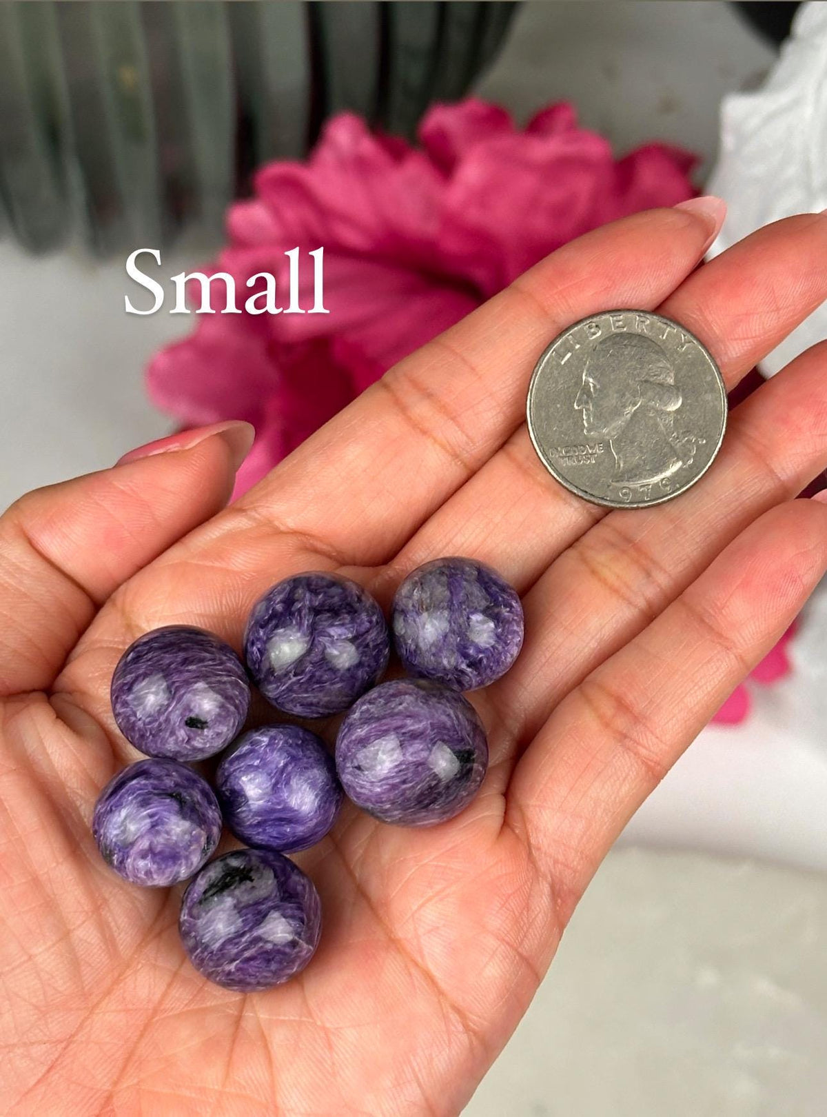 Purple Charoite Mini Sphere Charoite Pocket Stone for Gridding and Meditation, Cute Spiritual Gift for Friend | CHOOSE YOUR SIZE