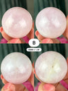 Polished Morganite Sphere: Pink Beryl Crystal Palm Stone