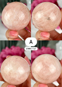 Polished Morganite Sphere: Pink Beryl Crystal Palm Stone