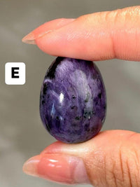 Cute Charoite Egg Palmstone High Quality Purple Charoite Pocket Stone from Russia Crystal Egg for Gifting and Meditation