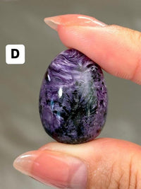 Cute Charoite Egg Palmstone High Quality Purple Charoite Pocket Stone from Russia Crystal Egg for Gifting and Meditation