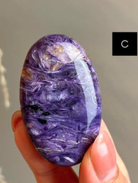 High Quality Charoite Palmstone, Purple Charoite Palm, Medium Pocket Stone 2" - CHOOSE YOUR PIECE