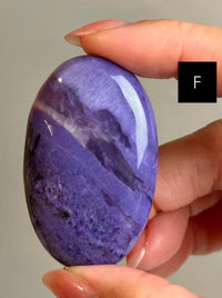 High Quality Charoite Palmstone, Purple Charoite Palm, Medium Pocket Stone 2" - CHOOSE YOUR PIECE