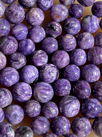 Purple Charoite Mini Sphere, Russian Gemstone, Pocket Stone