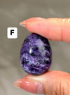 Cute Charoite Egg Palmstone High Quality Purple Charoite Pocket Stone from Russia Crystal Egg for Gifting and Meditation