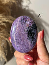 Large Charoite Palmstone Pocket Stone 3" - CHOOSE YOUR PIECE