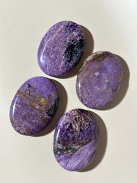 Large Charoite Palmstone Pocket Stone 3" - CHOOSE YOUR PIECE