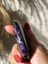 Purple Charoite Palm Stone: 3" Siberian Crystal Pocket Stone
