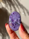 High Quality Charoite Palmstone from Russia, Purple Charoite Palm, Rare Collectible Pocket Stone for Gifting