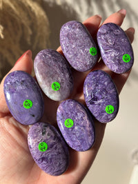 High Quality Charoite Palmstone from Russia, Purple Charoite Palm, Rare Collectible Pocket Stone for Gifting