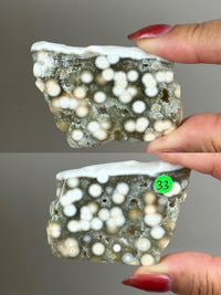 Ocean Jasper Pocket Slice: OJ Orbicular Jasper, Collectible Quality