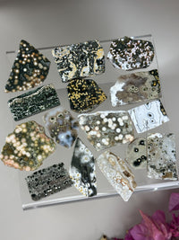 Ocean Jasper Pocket Slice: OJ Orbicular Jasper, Collectible Quality