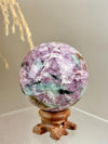 Rare Find Pink Charoite Sphere with Blue Calcite Russian Minerals for Crystal Collector and Home Decor #2