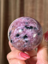 Rare Find Pink Charoite Sphere with Blue Calcite #3