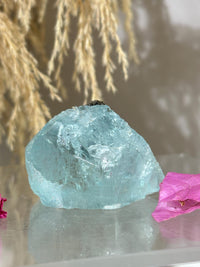 Gemmy Blue Topaz Mineral Specimen with Muscovite, Padre Paraiso, Brazil Crystal | Crystal Collector Home Decor #2