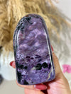 Purple Charoite Freeform Tower for Home Decor, Charoite for Crystal Collector