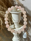 Gemmy Peachy Pink Morganite Bracelet, Heart Chakra Crystal, Crystal Jewelry