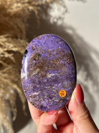 Large Charoite Palmstone Pocket Stone 3" - CHOOSE YOUR PIECE