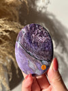 Large Charoite Palmstone Pocket Stone 3" - CHOOSE YOUR PIECE